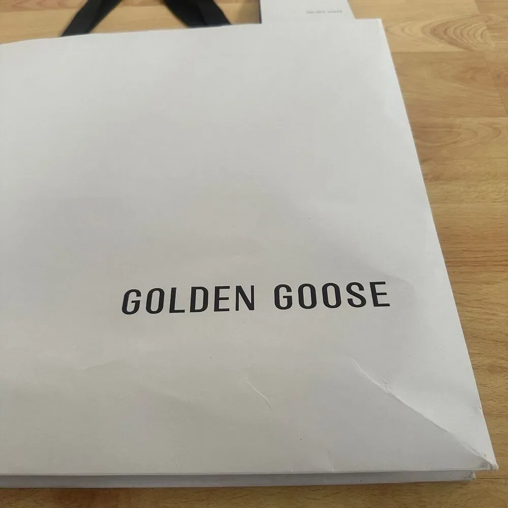 Golden Goose Paper Shopping Bag - grey/white large, 17.25